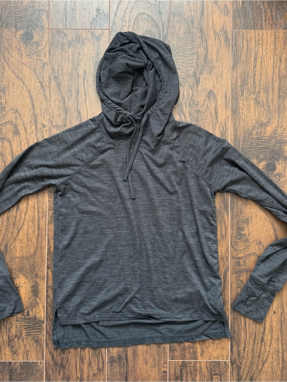 GAIAM Small Dark Gray Lightweight Yoga Activewear Hoodie
